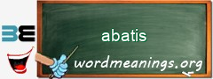 WordMeaning blackboard for abatis